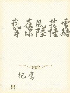 我在风花雪月里等你陆佳结局