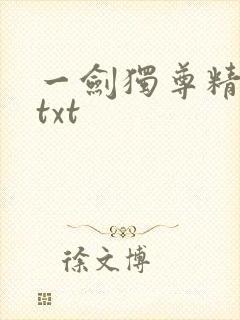 一剑独尊精校版txt