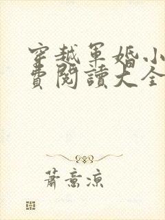 穿越军婚小说免费阅读大全封面