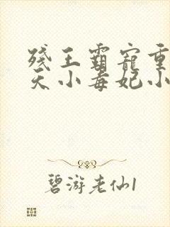 残王霸宠重生逆天小毒妃小说免费封面