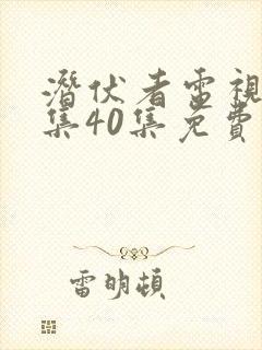 潜伏者电视剧全集40集免费观看