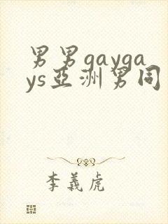男男gaygays亚洲男同
