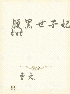 腹黑世子妃日常txt