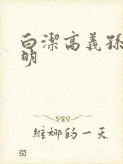 白洁高义孙倩李明