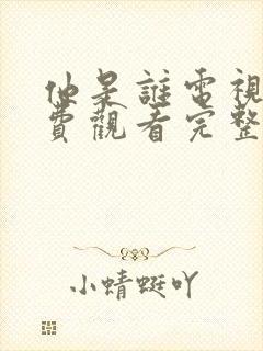 他是谁电视剧免费观看完整版24集高清