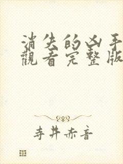 消失的凶手免费观看完整版电视剧