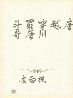 斗罗穿越唐三亲哥唐川