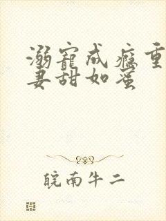 溺宠成瘾重生甜妻甜如蜜