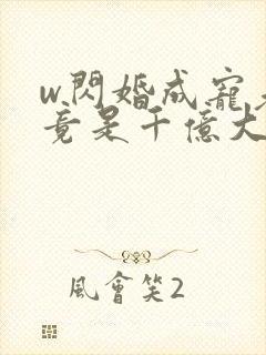 w闪婚成宠老公竟是千亿大佬