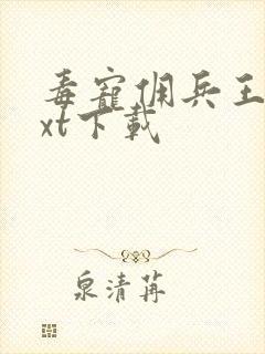 毒宠佣兵王妃txt下载