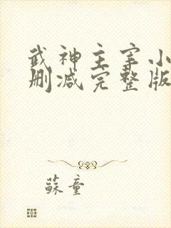 武神主宰小说未删减完整版封面