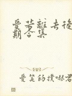 爱若离去后会无期合集