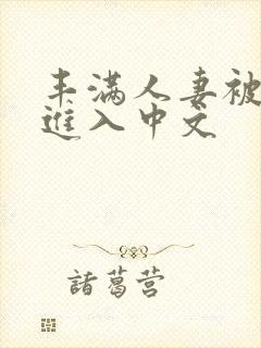 丰满人妻被猛烈进入中文封面