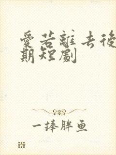 爱若离去后会无期短剧