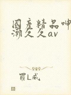 国产精品呻吟高潮久久av