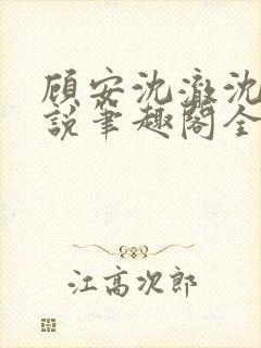 顾安沈澈沈清小说笔趣阁全文免费阅