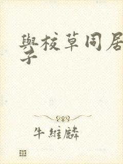 与校草同居的日子封面