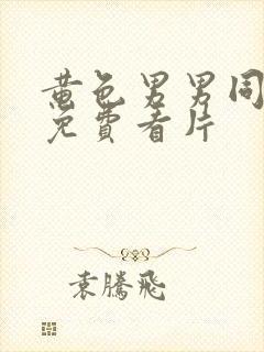 黄色男男同性恋免费看片