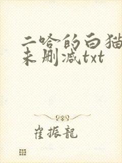 二哈的白猫师尊未删减txt