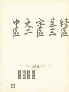 中文字幕精品一区二区三区另类封面