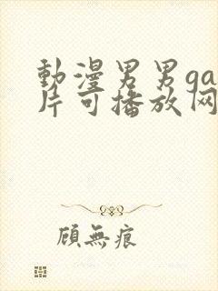 动漫男男gay片可播放网站