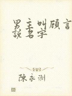 男主叫顾言的小说名字