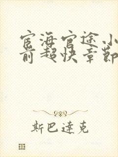 宦海官途小说超前超快章节