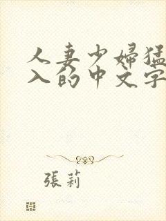 人妻少妇猛烈进入的中文字幕