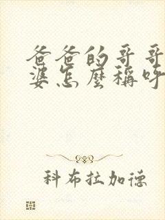 爸爸的哥哥的老婆怎么称呼?