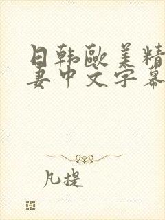 日韩欧美精品人妻中文字幕