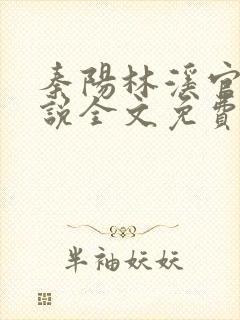 秦阳林溪官场小说全文免费