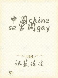 中国chinese男同gay