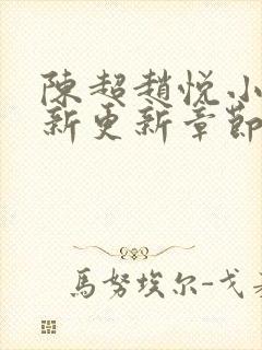 陈超赵悦小说最新更新章节免费阅读