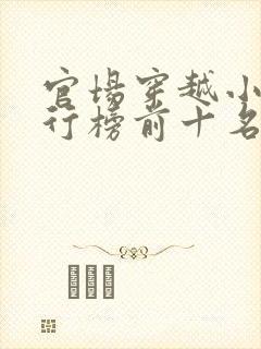 官场穿越小说排行榜前十名封面