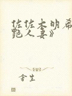 佐佐木明希《美艳人妻》