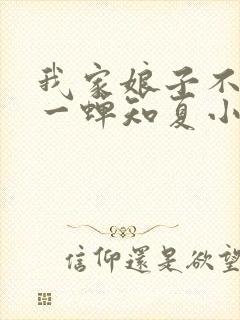 我家娘子不对劲一蝉知夏小说无弹窗封面