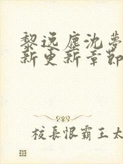 黎逸尘沈梦茹最新更新章节笔趣阁封面