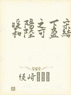 暖阳之下宋唯一和陆可盈结局封面