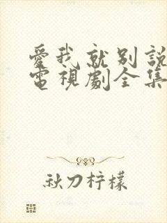 爱我就别说太多电视剧全集免费观看高清