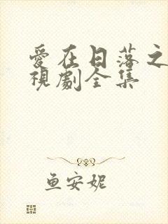 爱在日落之前电视剧全集封面