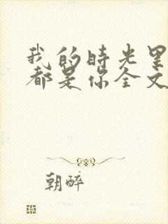 我的时光里满满都是你全文免费阅读封面