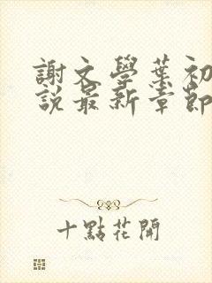 谢文学叶初瑗小说最新章节免费阅读