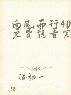 向风而行40集免费观看完整版
