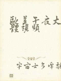 欧美午夜大胆裸体视频