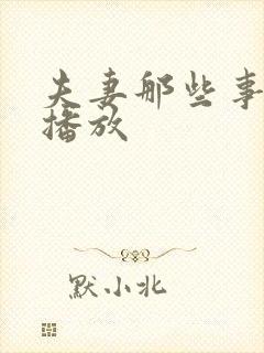 夫妻那些事免费播放