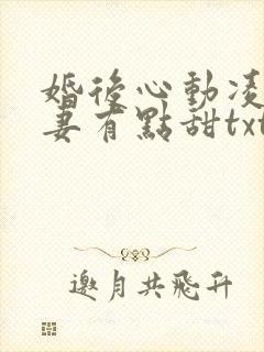 婚后心动凌总追妻有点甜txt