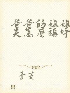 爸爸的姐姐的丈夫怎么称呼封面