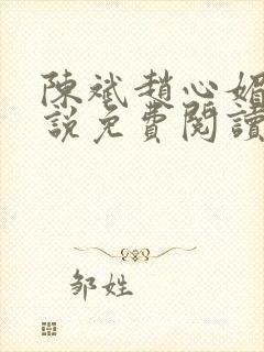陈斌赵心媚的小说免费阅读全文最新