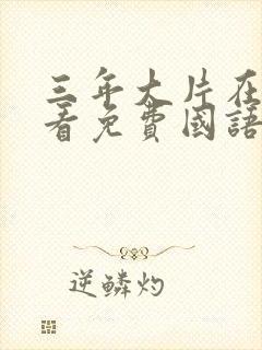 三年大片在线观看免费国语完整版