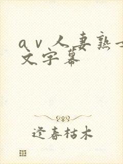 aⅴ人妻熟女中文字幕